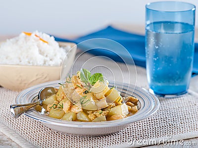 Cau Cau, a potato and tripe stew, a typical dish from Peru Stock Photo