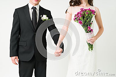 Caucasian couple in love marrying Stock Photo