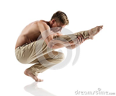 Caucasian male dancer Stock Photo