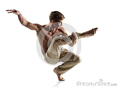 Caucasian male dancer Stock Photo