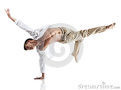 Caucasian male dancer Stock Photo