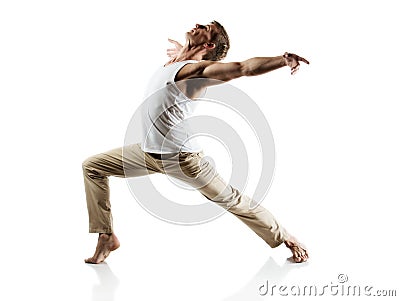 Caucasian male dancer Stock Photo