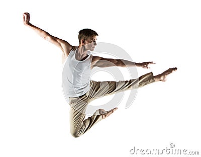 Caucasian male dancer Stock Photo