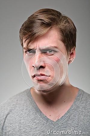Caucasian Man Scowling Portrtait Royalty Free Stock Photography - Image ...