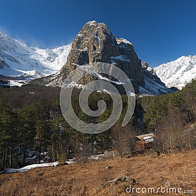 Caucasian mountain landscape Stock Photo