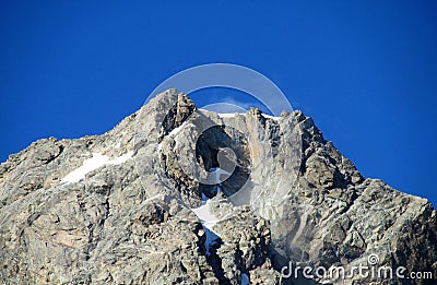 Caucasian mountain rock peaks Stock Photo
