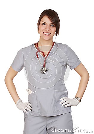 Caucasian nurse Stock Photo