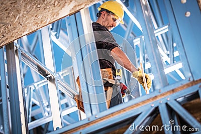 Worker and the Construction Stock Photo