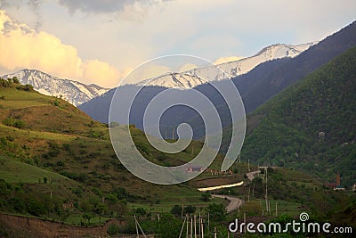 Caucasus mountains, canyon of Argun. Stock Photo