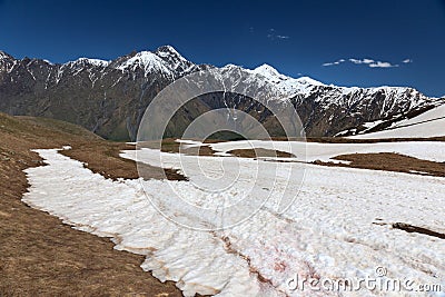 Caucasus Mountains Khevi region. Georgia. Stock Photo