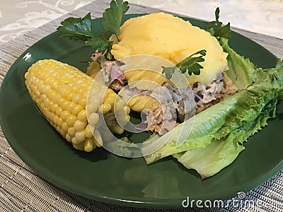 Causa rellena, a typical dish from Peru. Photo image Stock Photo