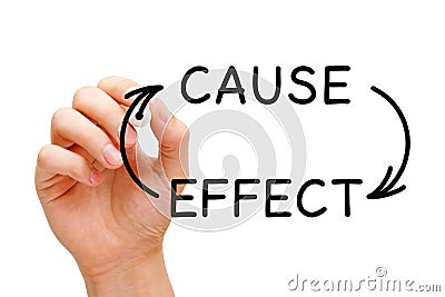 Cause and Effect Concept Stock Photo