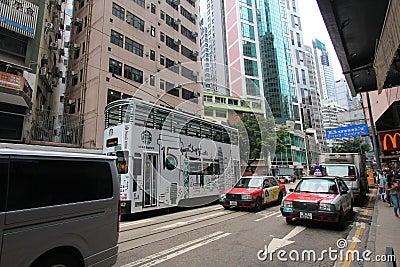 Causeway Bay street view in Hong Kong Editorial Stock Photo
