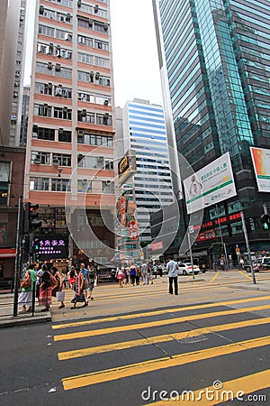 Metropolitan, area, urban, city, metropolis, landmark, lane, skyscraper, pedestrian, building, infrastructure, downtown, street, t Editorial Stock Photo