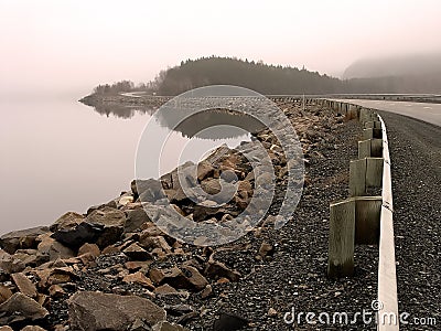 Causeway in the Morning Stock Photo