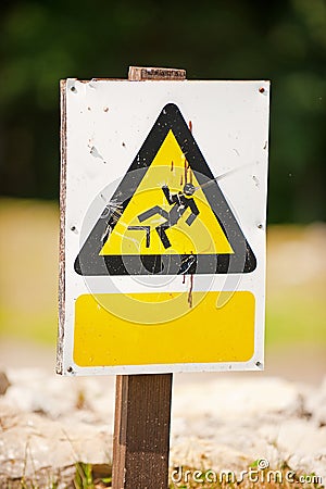 Causion triangle sign Stock Photo