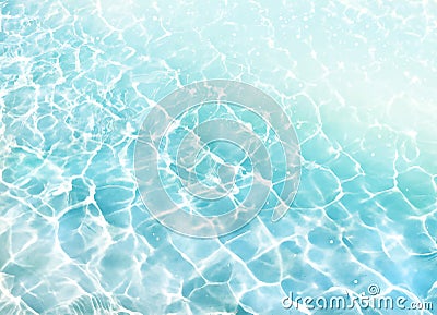 Caustic light deep wave vector design texture. Sea or ocean water background. Summer beach aestetic. Vector Illustration