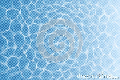 Caustic network, water surface glares and reflections pattern Vector Illustration