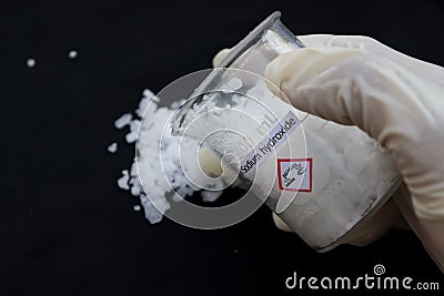 caustic soda flake Stock Photo