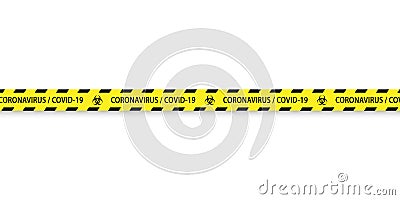 Caution biohazard black and yellow striped borders Cartoon Illustration