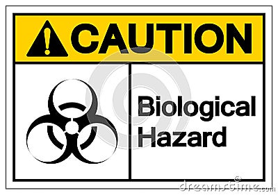 Caution Biological Hazard Symbol Sign, Vector Illustration, Isolate On White Background Label. EPS10 Vector Illustration