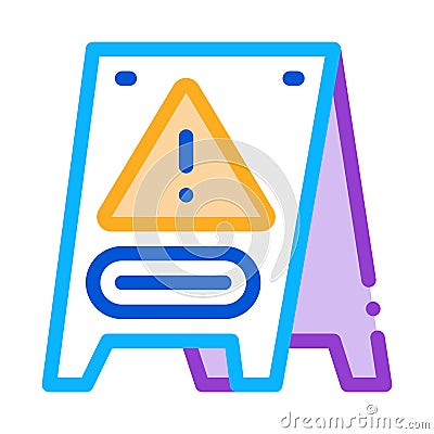 Caution Board Icon Vector Outline Illustration Vector Illustration