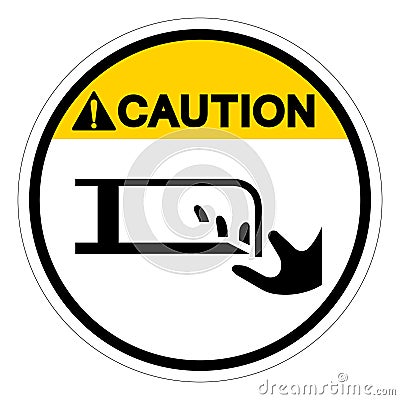 Caution Cutting Of Finger Hazard Symbol Sign, Vector Illustration, Isolate On White Background Label .EPS10 Vector Illustration