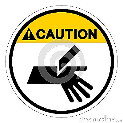 Caution Cutting Hand Symbol Sign, Vector Illustration, Isolate On White Background Label .EPS10 Vector Illustration