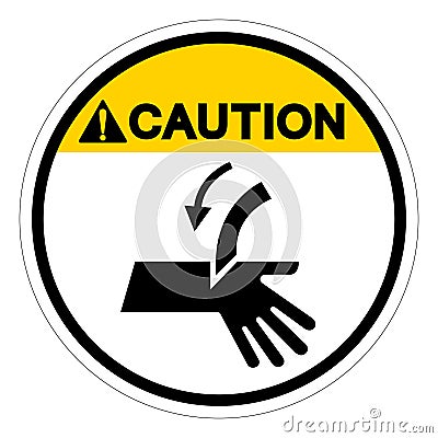 Caution Cutting Hand Symbol Sign, Vector Illustration, Isolate On White Background Label .EPS10 Vector Illustration