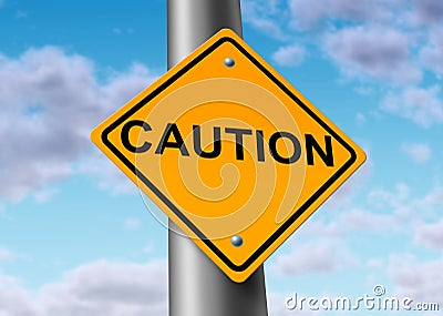 Caution danger road street sign symbol Stock Photo