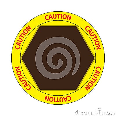 Caution empty signs. Symbols of danger and warning signs. warning attention. Vector Illustration