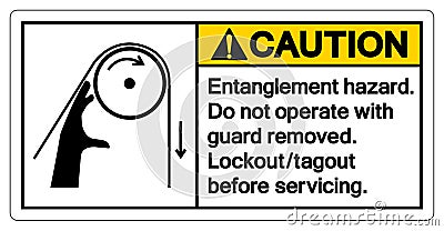 Caution Entanglement Hazard Symbol Sign, Vector Illustration, Isolate On White Background Label .EPS10 Vector Illustration