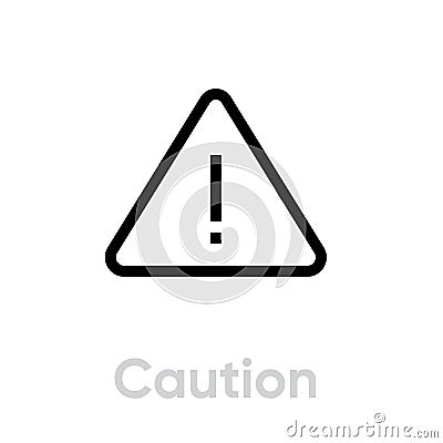 Caution Epidemic icon. Editable line vector. Vector Illustration