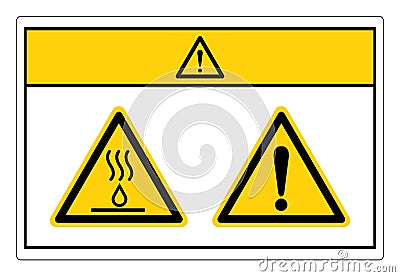 Caution Hot Liquids Burn Hazard Symbol Sign, Vector Illustration, Isolate On White Background Label. EPS10 Vector Illustration