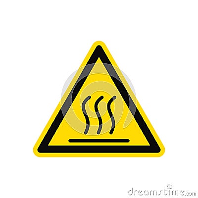 Caution of hot surface Vector Illustration