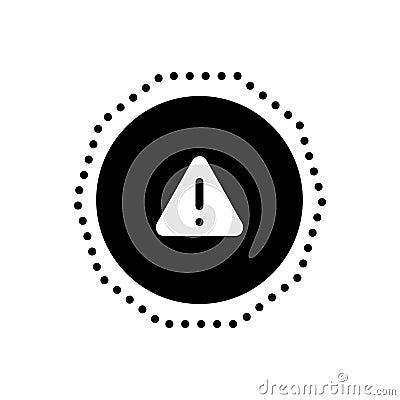 Black solid icon for Caution, alert and danger Stock Photo