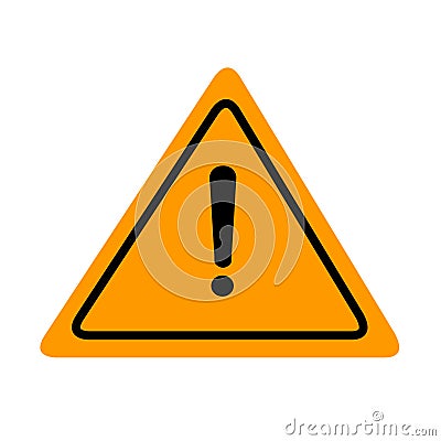 Caution icon vector illustration.Yellow board sign Vector Illustration