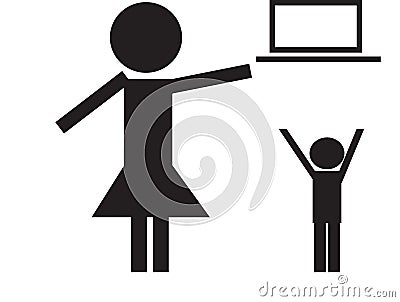 Caution Keep out of reach of children Stock Photo