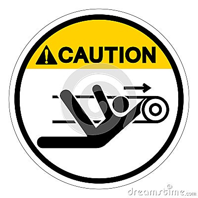 Caution Nip Hazard Symbol Sign, Vector Illustration, Isolate On White Background Label .EPS10 Vector Illustration