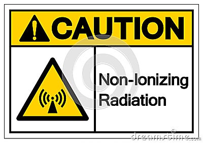 Caution Non-Ionizing Radiation Symbol, Vector Illustration, Isolate On White Background Label. EPS10 Vector Illustration