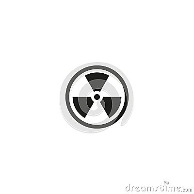 Caution radioactive material isolated symbol Vector Illustration