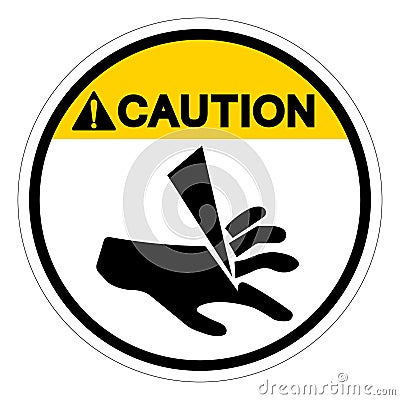 Caution Sharp Edges Watch Your Fingers Symbol Sign, Vector Illustration, Isolate On White Background Label .EPS10 Vector Illustration