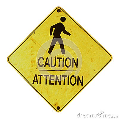 Caution Sign Stock Photo