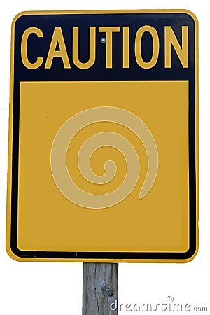 Caution Sign Stock Photo