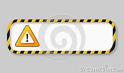 Caution tape warning banner frame Vector Illustration