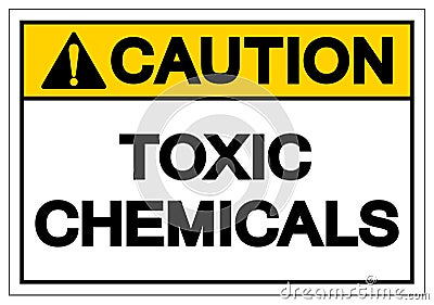 Caution Toxic Chemicals Symbol Sign, Vector Illustration, Isolate On White Background Label. EPS10 Vector Illustration