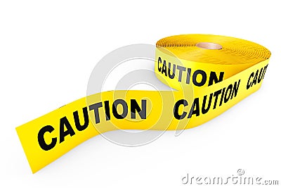 Caution Yellow Tape Stock Photo