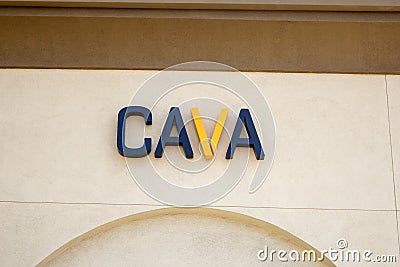 Cava restaurant sign Editorial Stock Photo
