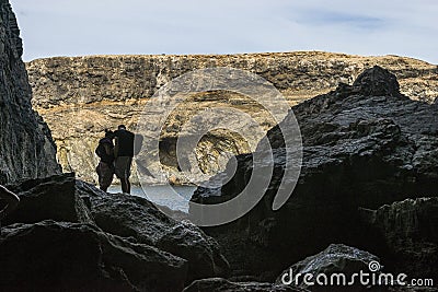 Cave in Ajuy in eastern Fuertaventura Editorial Stock Photo