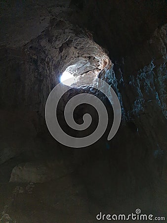 A Cave with beautyful story. Stock Photo